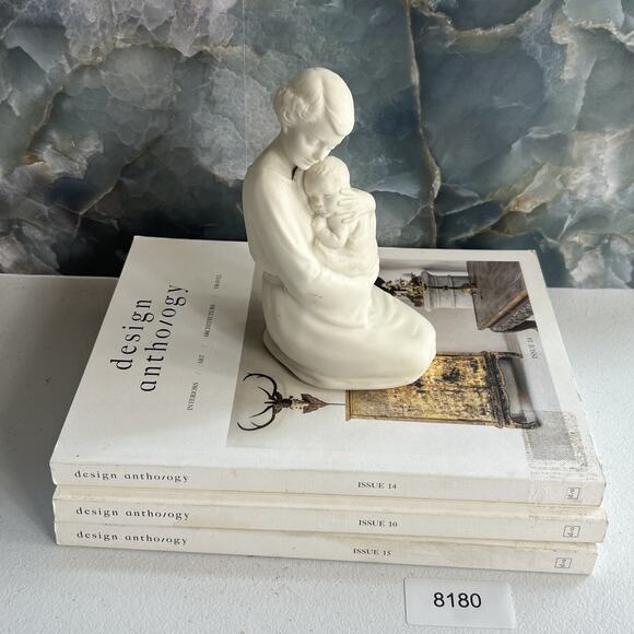 Florence P Hansen 83 Sculpture Cherished Moment Mother Baby Porcelain 7" - Picture 10 of 10